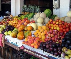 Puzzle Φρούτα στην αγορά